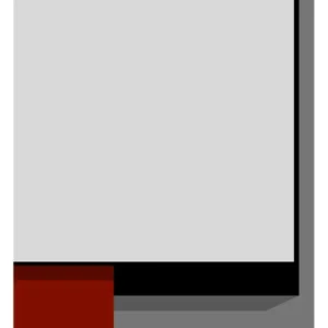 Minimalist geometric abstract with red square.