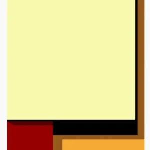 Abstract geometric design with colored rectangles.